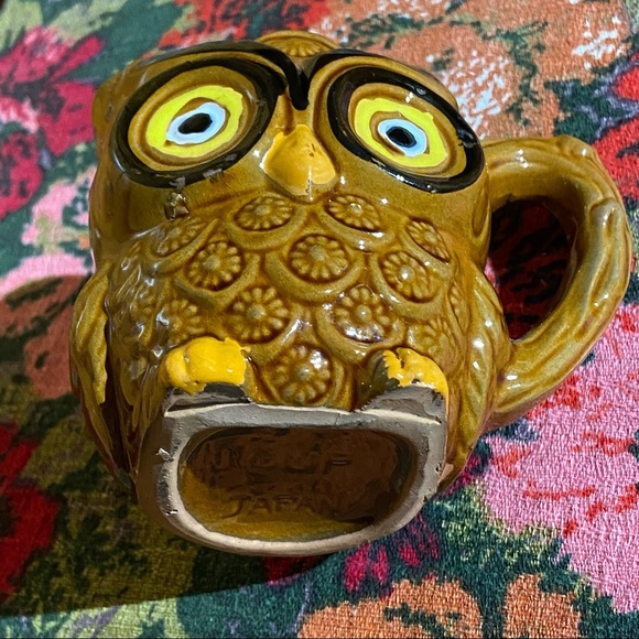 MCM Vtg Cup | Big Eyed Owl | Glazed Ceramic - Picture 5 of 6